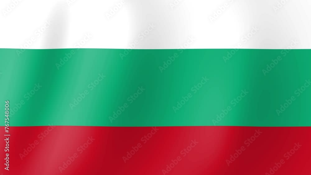 Animation of Bulgaria flag waving in the wind. Background with flag of Bulgaria for Bulgaria independence day. Video for graphic editing, 4k animation Animation of Bulgaria flag waving in the wind. Background with flag of Bulgaria for Bulgaria independence day. Video for graphic editing, 4k animation