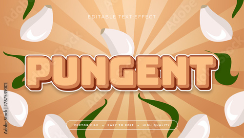 Beige white and green pungent 3d editable text effect - font style