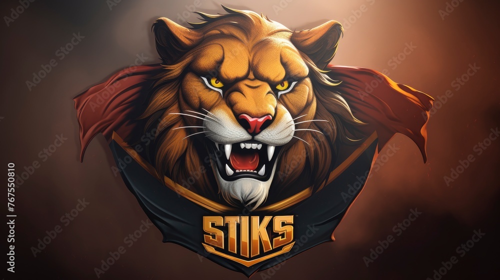 © Gefo - School mascot logo on banner © Gefo - School mascot logo on banner