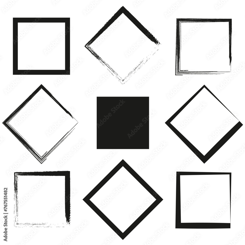 Collection of various square shapes. Geometric design elements set. Abstract square forms vector. Creative symbols compilation. Vector illustration. EPS 10. Collection of various square shapes. Geometric design elements set. Abstract square forms vector. Creative symbols compilation. Vector illustration. EPS 10.