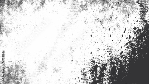 Fototapeta Naklejka Na Ścianę i Meble -  Black and white grunge background. Dark monochrome surface. Old vintage vector pattern.

