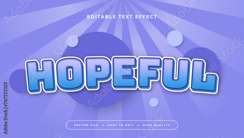 Purple violet and white hopeful 3d editable text effect - font style
