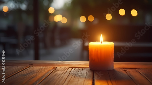 Candles give off a warm glow and create a peaceful atmosphere