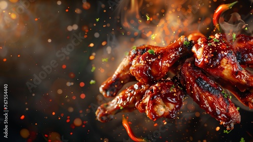 Chicken with delicious BBQ sauce