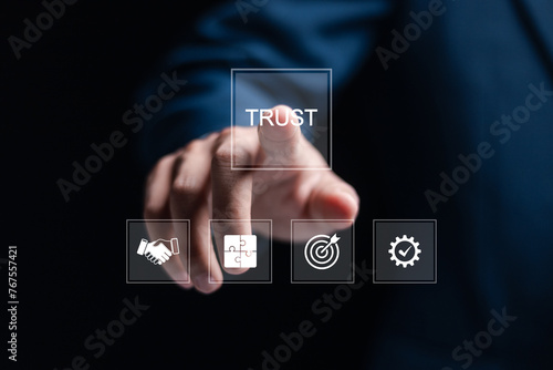 Obraz na plátně Credibility, reputation and trust concept, Investment based on trust