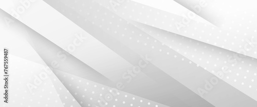 White minimal geometric shape abstract banner. For business banner, formal backdrop, prestigious voucher, luxe invite, wallpaper and background