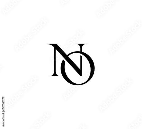 Initial Letter Logo. Logotype design. Simple Luxury Black Flat Vector NO