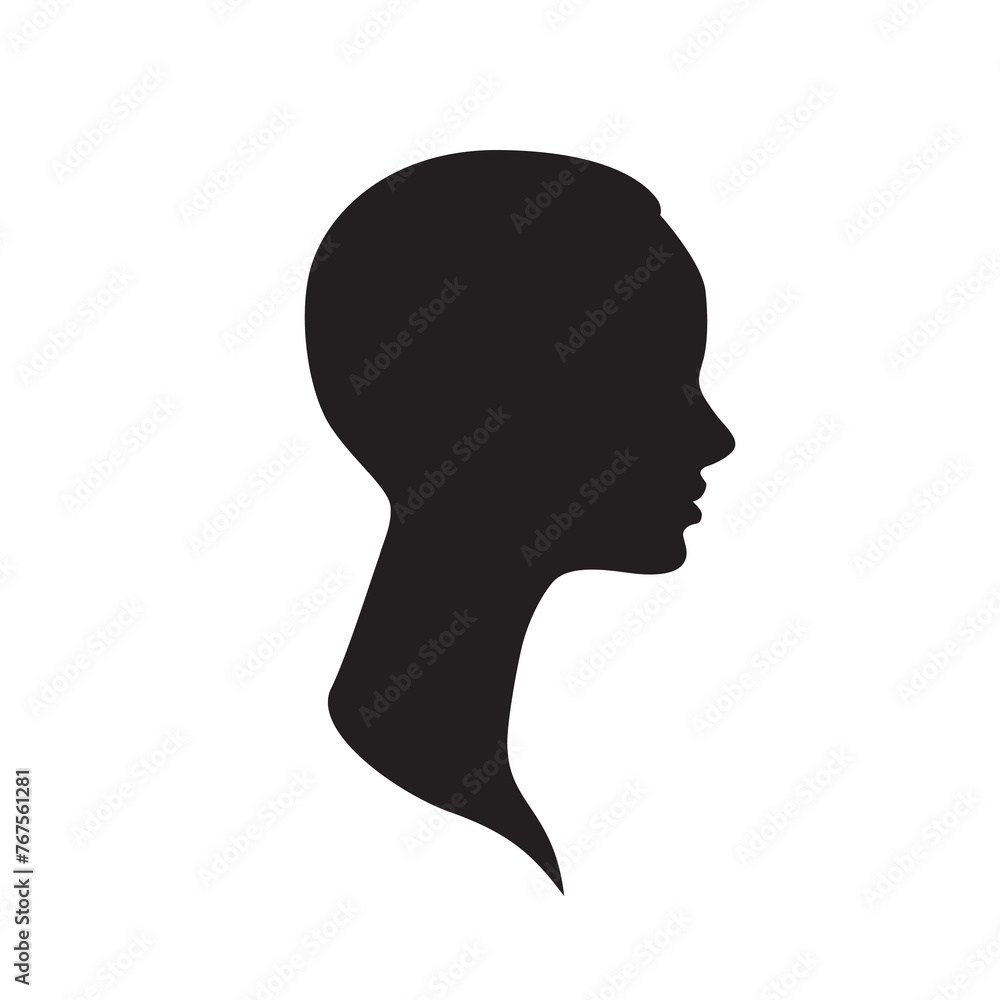 female silhouette of a head. abstract silhouette of a woman female silhouette of a head. abstract silhouette of a woman