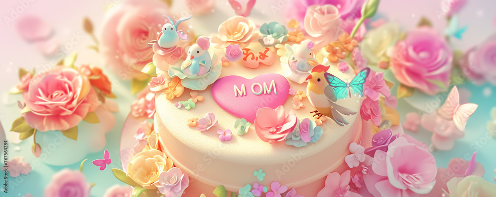 Mother's Day theme with flowers Mother's Day theme with flowers