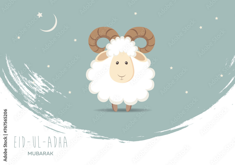 Greeting card for Muslim Community Festival of Sacrifice Eid-Ul-Adha. Vector illustration Greeting card for Muslim Community Festival of Sacrifice Eid-Ul-Adha. Vector illustration