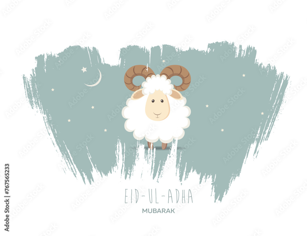 Greeting card for Muslim Community Festival of Sacrifice Eid-Ul-Adha. Vector illustration Greeting card for Muslim Community Festival of Sacrifice Eid-Ul-Adha. Vector illustration