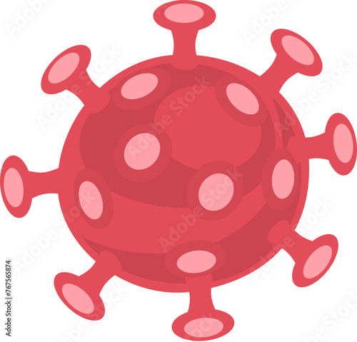 Virus in red