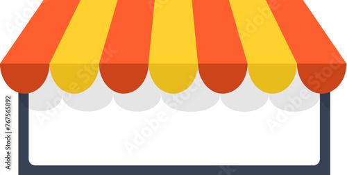 Shop icon  with yellow and orange canopy