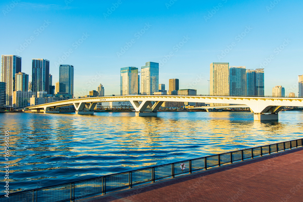 Naklejka premium 東京都市風景 豊洲