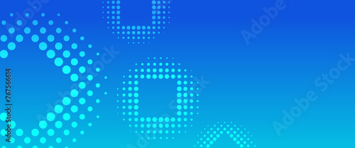 Blue abstract banner with shapes. For business banner, formal backdrop, prestigious voucher, luxe invite, wallpaper and background