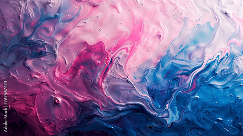 Pink and Blue Abstract Paint Background
