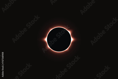 Solar Eclipse Illustration background. Total solar eclipse vector illustration