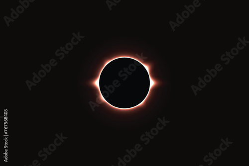 Solar Eclipse Illustration background. Total solar eclipse vector illustration photo