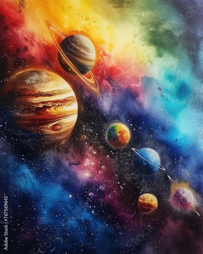Interstellar Beauty Canvas Artwork 