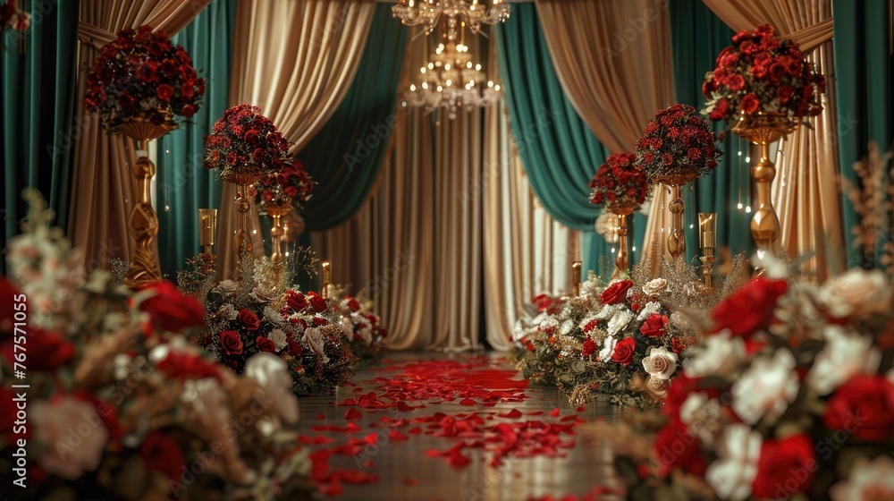 luxurious and dramatic wedding background