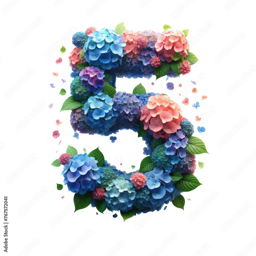 Isolated 3D Number on a Clear PNG Canvas, Generative AI Isolated 3D Number on a Clear PNG Canvas, Generative AI