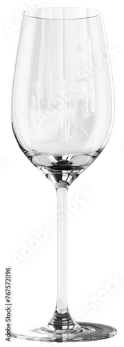3D Empty Wine Glass Illustration
