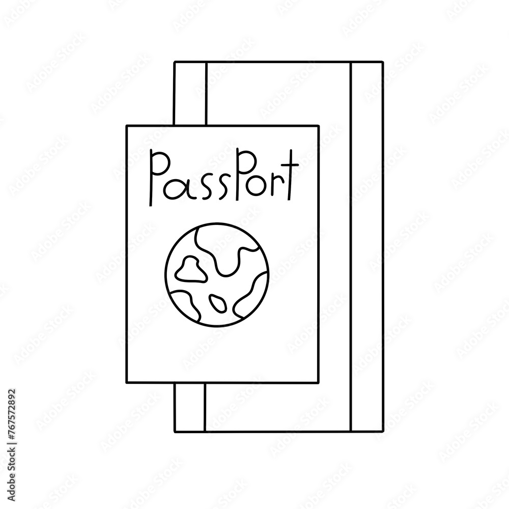 A passport is shown on a white background. The passport is a symbol of travel and adventure. The image is meant to inspire people to explore the world and experience new cultures A passport is shown on a white background. The passport is a symbol of travel and adventure. The image is meant to inspire people to explore the world and experience new cultures
