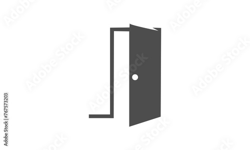 door grey logo icon vector 