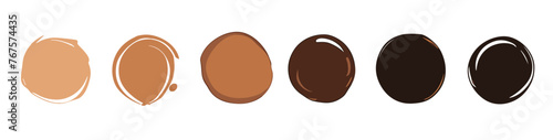 Splatter ink vector dirt stain brown brush. Paint inkblot black blob ink splatter grunge isolated background design.