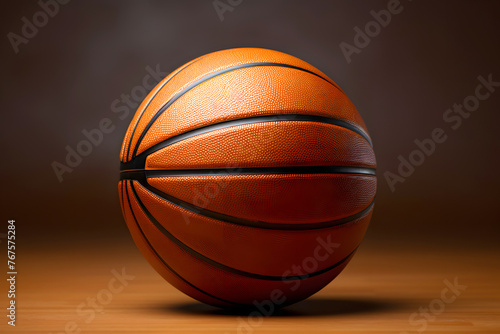 basketball ball on the gym floor. sports equipment © photosaint