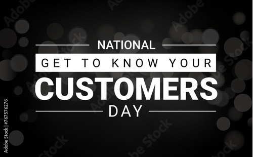 Know your customer day design business background. Know customer people banner concept template.