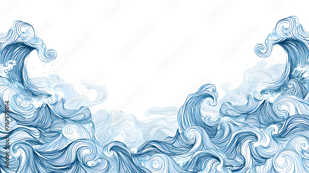 wave doodle line art on white background with copy space, doodle background wave doodle line art on white background with copy space, doodle background