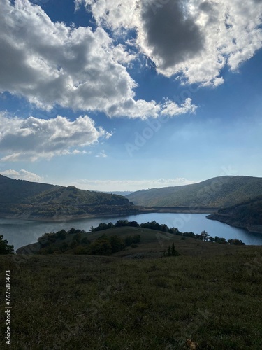 lake and mountains