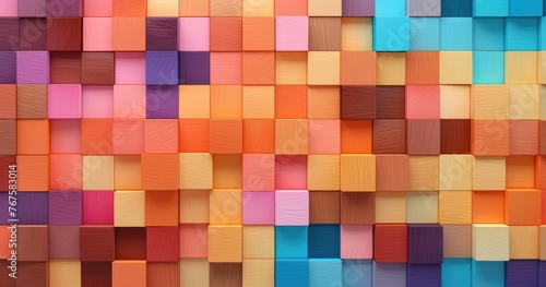 colorful cubes pattern abstract background