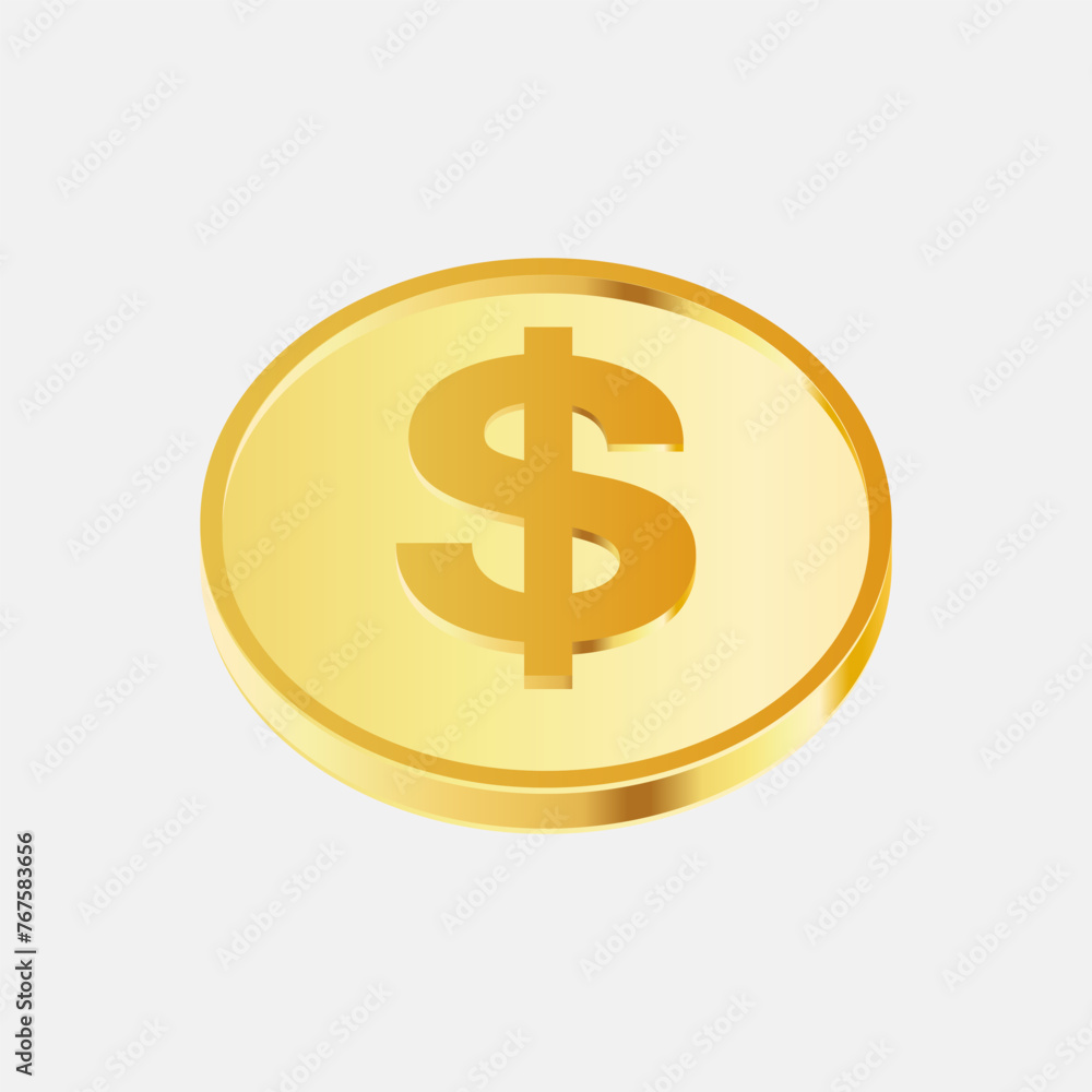 Gold coin sign isolated on a white backgrond. Gold coin sign isolated on a white backgrond.