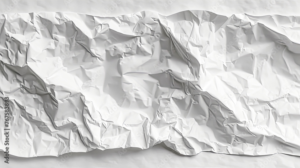 A white paper with a crumpled edge - obrazy, fototapety, plakaty 
