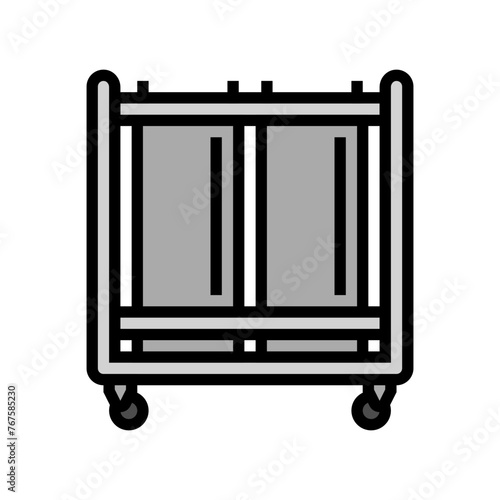 dish dispenser restaurant equipment color icon vector. dish dispenser restaurant equipment sign. isolated symbol illustration