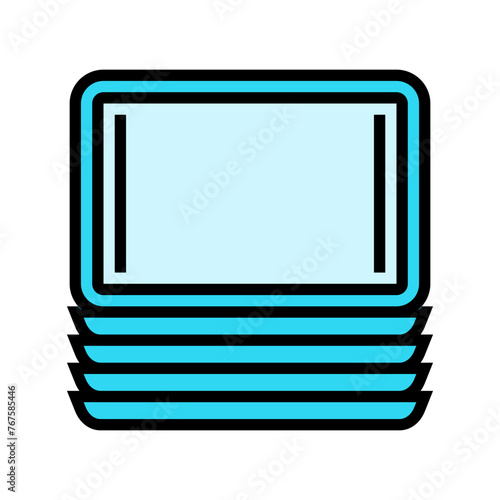 serving trays restaurant equipment color icon vector. serving trays restaurant equipment sign. isolated symbol illustration