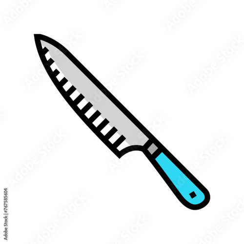 chef knives restaurant equipment color icon vector. chef knives restaurant equipment sign. isolated symbol illustration