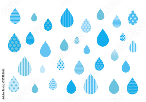 雨粒や雫の模様