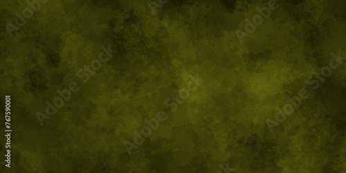 Trendy olive color smoke on black background. Golden dust explode. yellowish green concrete wall. Yellow cloud. leather texture. green grungy background. mustard color smoke brushed Painted .