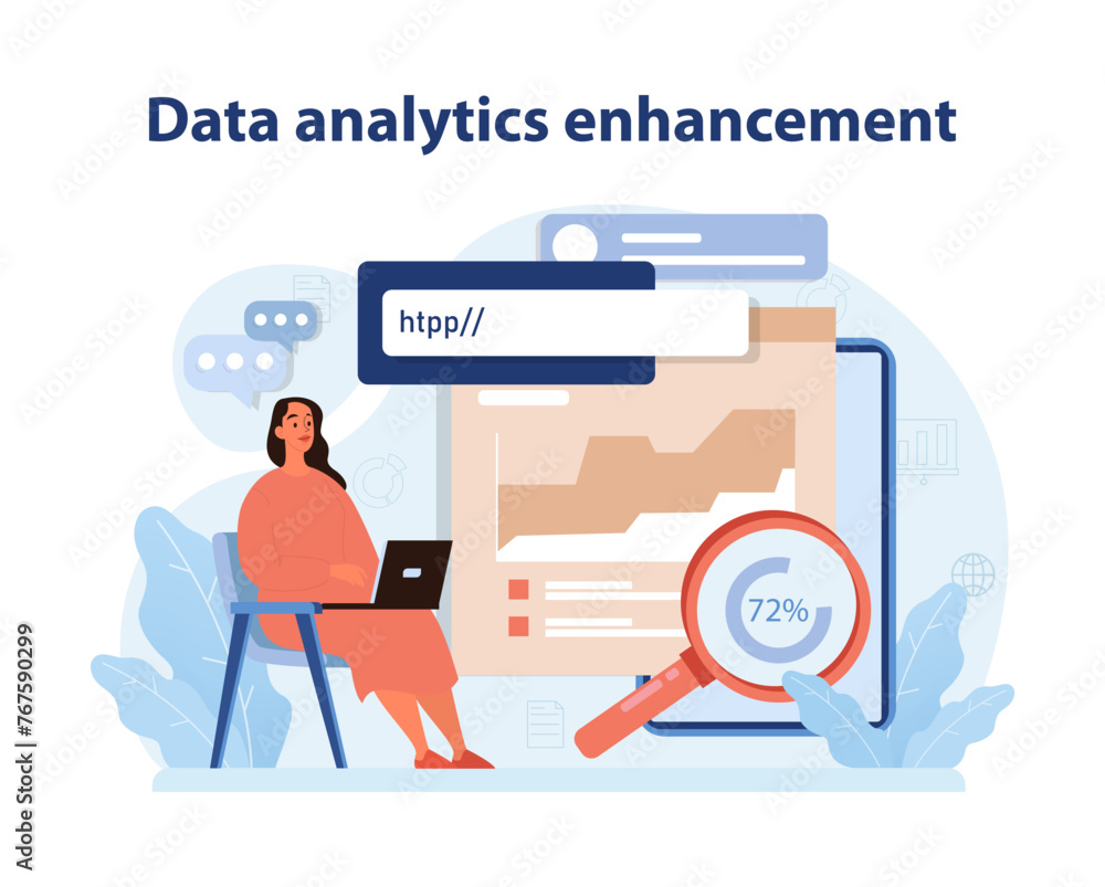 Data Analytics Enhancement. Professional analyzing data trends. Data Analytics Enhancement. Professional analyzing data trends.