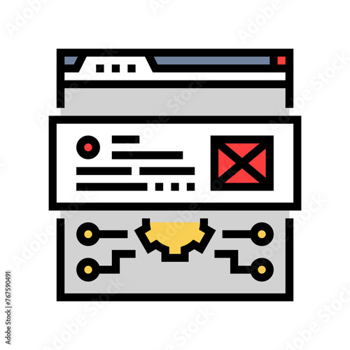schema markup seo color icon vector. schema markup seo sign. isolated symbol illustration