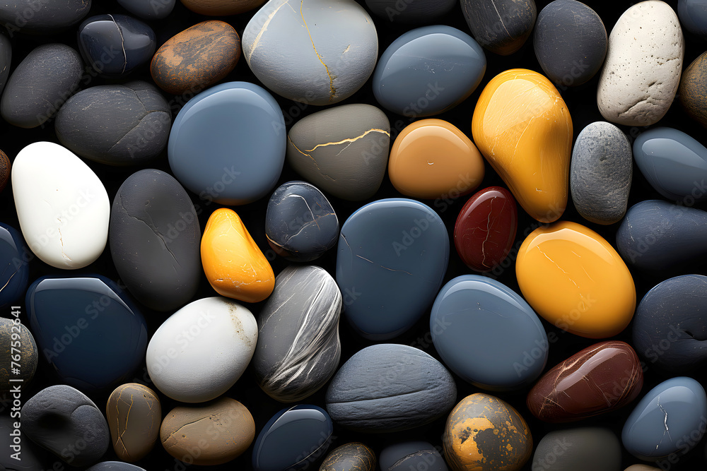 background texture set of different stones pebbles. geology and minerals background texture set of different stones pebbles. geology and minerals