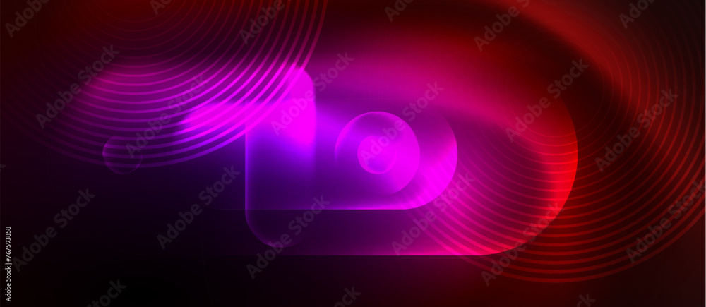 Neon magic light design. Vector Illustration For Wallpaper, Banner, Background, Card, Book Illustration, landing page