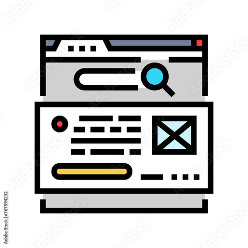 featured snippet seo color icon vector. featured snippet seo sign. isolated symbol illustration