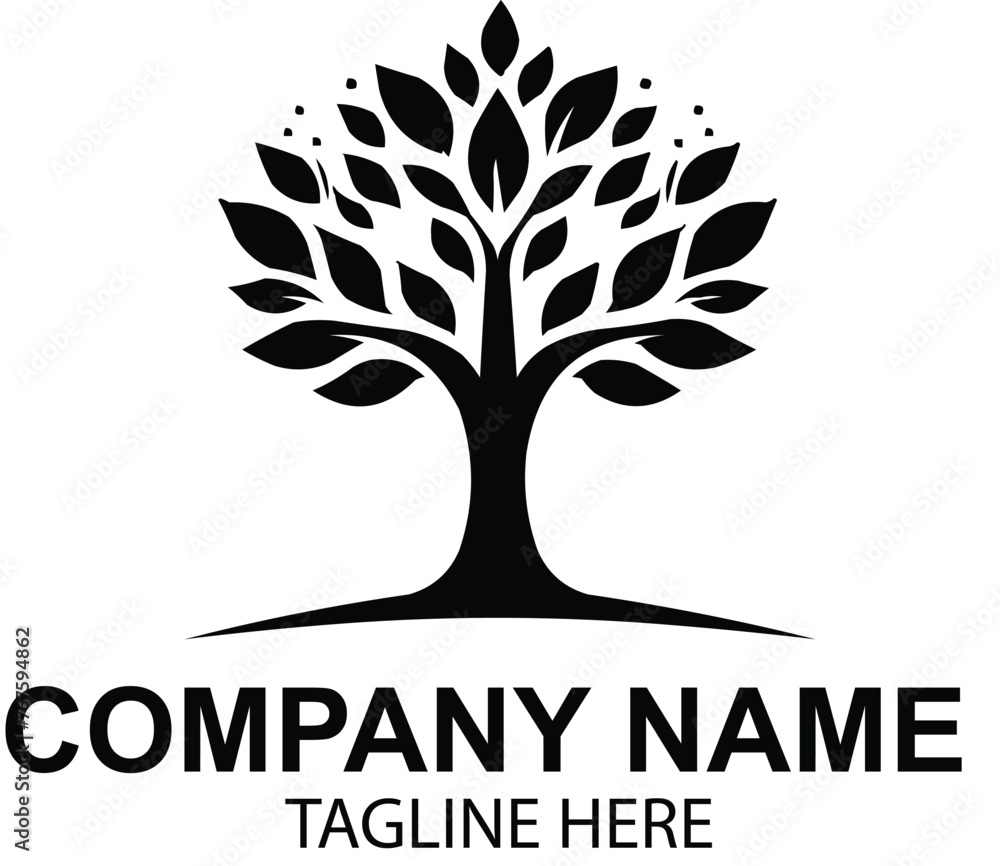 Obraz premium wellness tree logo design 