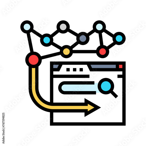 web 2.0 seo color icon vector. web 2.0 seo sign. isolated symbol illustration
