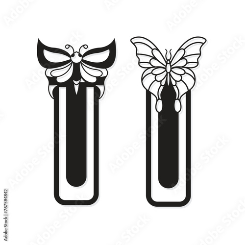 Laser Cut Clip Bookmark SVG design