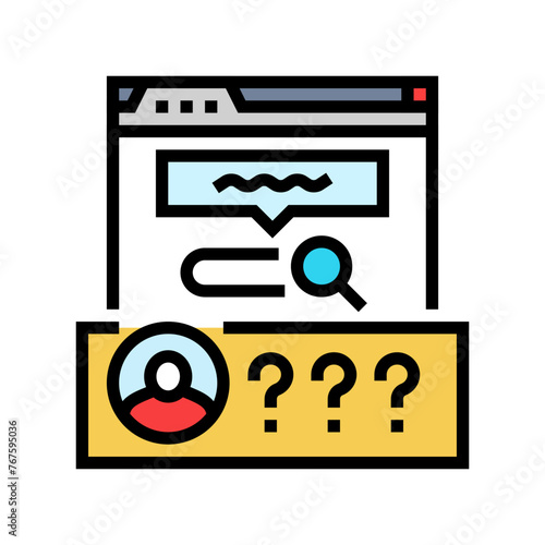 search intent seo color icon vector. search intent seo sign. isolated symbol illustration